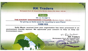 RK Traders Company appreciated our institution for giving 1550 Kg Solid Waste for recycling to save planet.